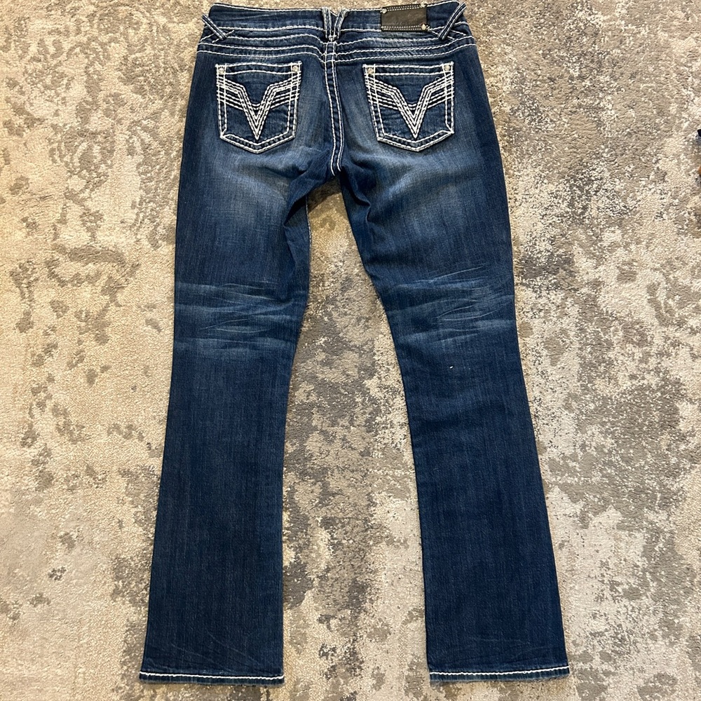 VIGOSS The Chelsea Straight Thick Stitch Jeans Women Size 1/2, Ships Free!
